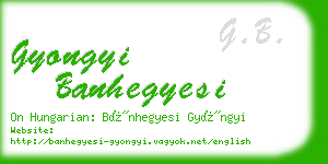 gyongyi banhegyesi business card